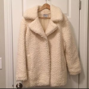 Oversized fur jacket